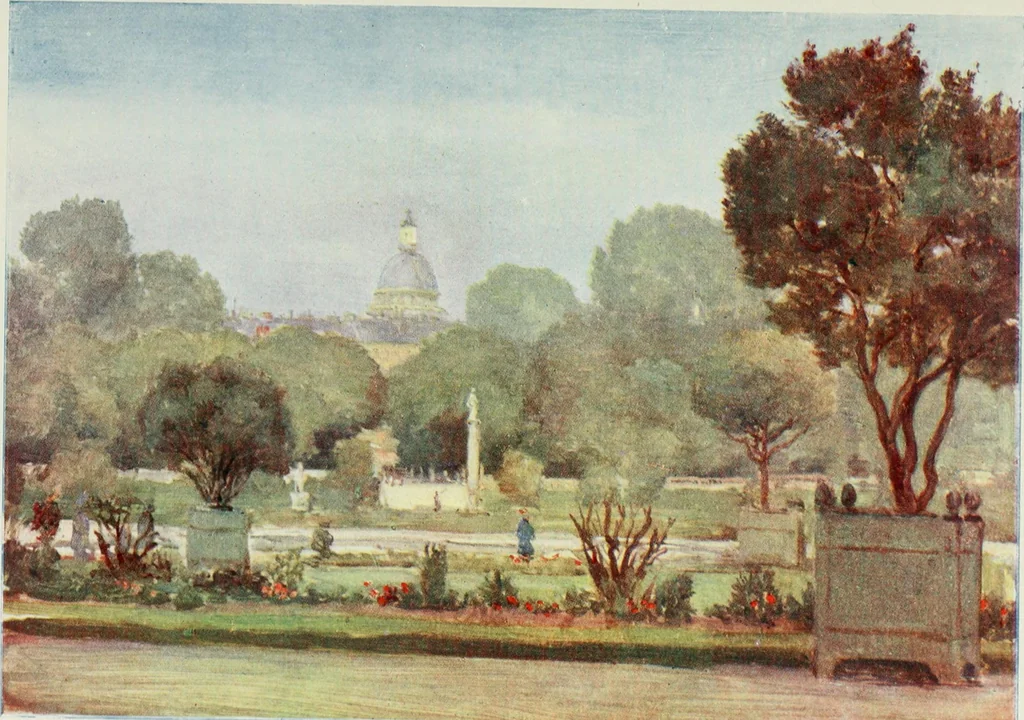 An illustration from Paris and its story, by T. Okey; illustrated by Katherine Kimball & O. F. M. Ward, 1904, leaf 243
