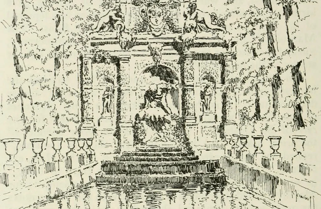 An illustration from Paris and its story, by T. Okey; illustrated by Katherine Kimball & O. F. M. Ward, 1904, leaf 295