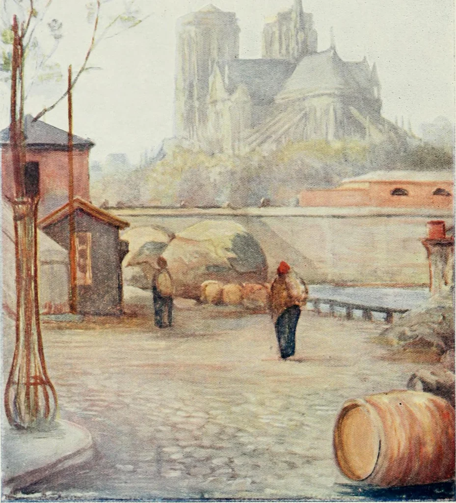 An illustration from Paris and its story, by T. Okey; illustrated by Katherine Kimball & O. F. M. Ward, 1904, leaf 307