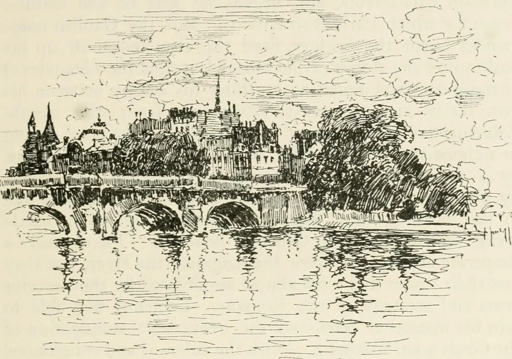 An illustration from Paris and its story, by T. Okey; illustrated by Katherine Kimball & O. F. M. Ward, 1904, leaf 32