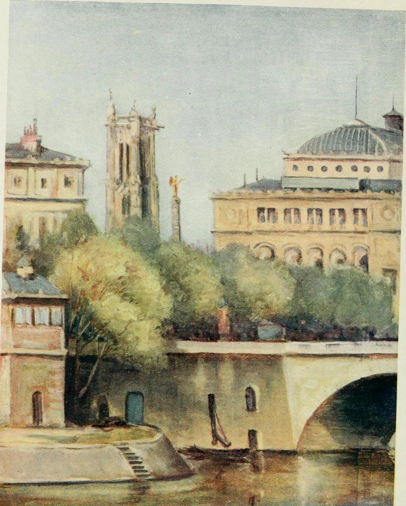 An illustration from Paris and its story, by T. Okey; illustrated by Katherine Kimball & O. F. M. Ward, 1904, leaf 349
