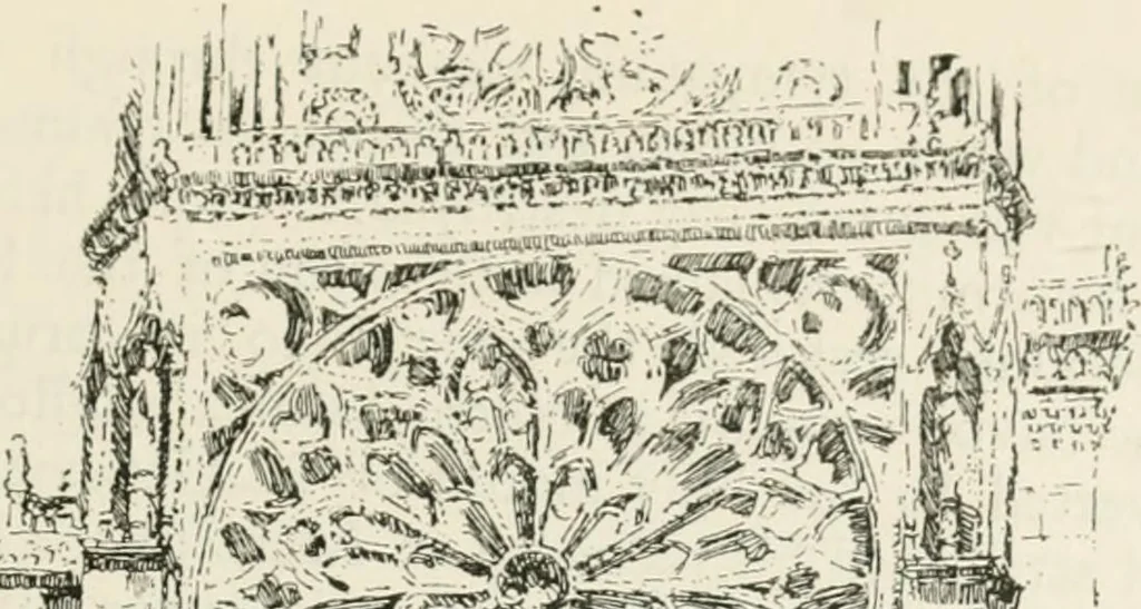 An illustration from Paris and its story, by T. Okey; illustrated by Katherine Kimball & O. F. M. Ward, 1904, leaf 352