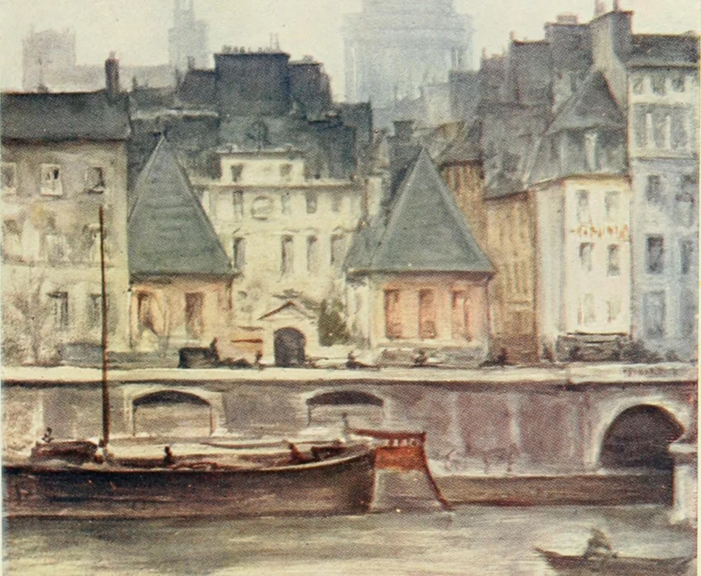 An illustration from Paris and its story, by T. Okey; illustrated by Katherine Kimball & O. F. M. Ward, 1904, leaf 354