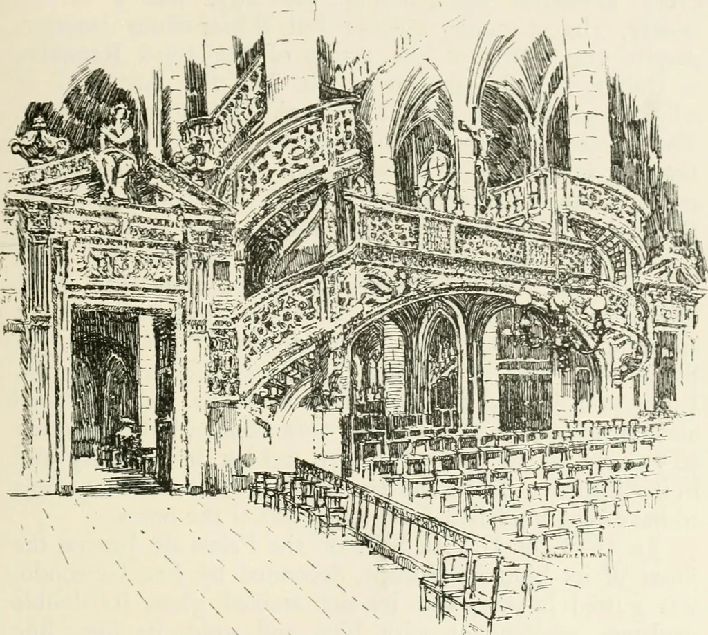 An illustration from Paris and its story, by T. Okey; illustrated by Katherine Kimball & O. F. M. Ward, 1904, leaf 356