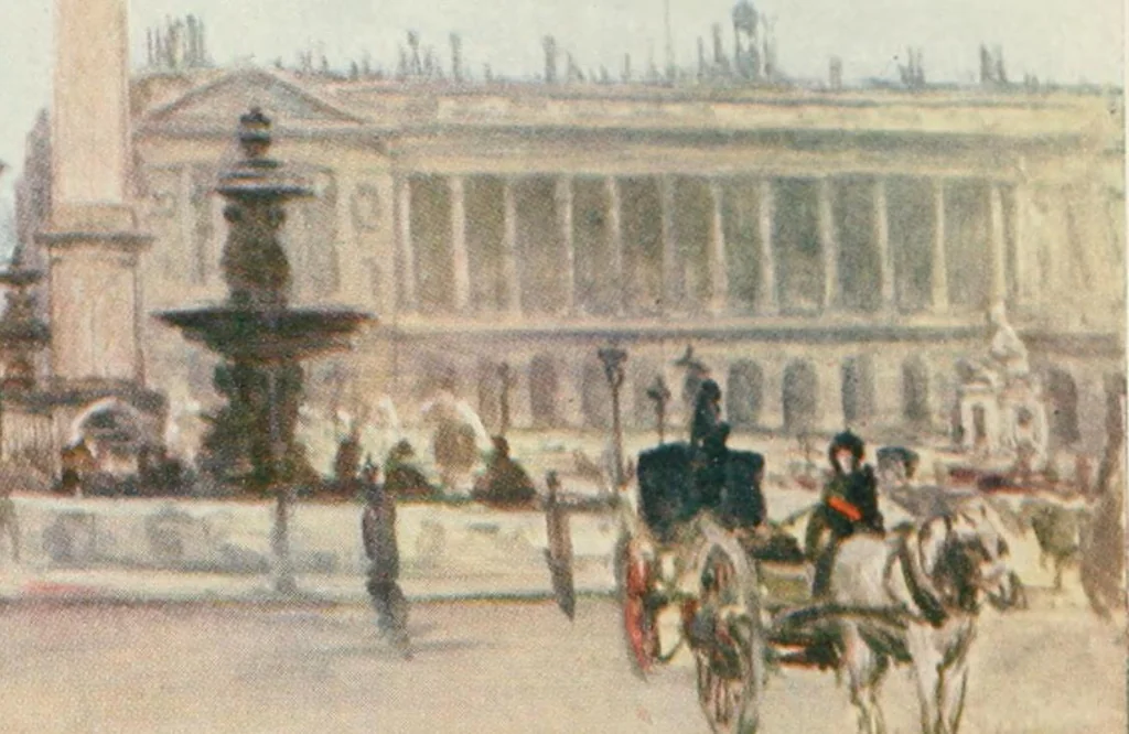 An illustration from Paris and its story, by T. Okey; illustrated by Katherine Kimball & O. F. M. Ward, 1904, leaf 378