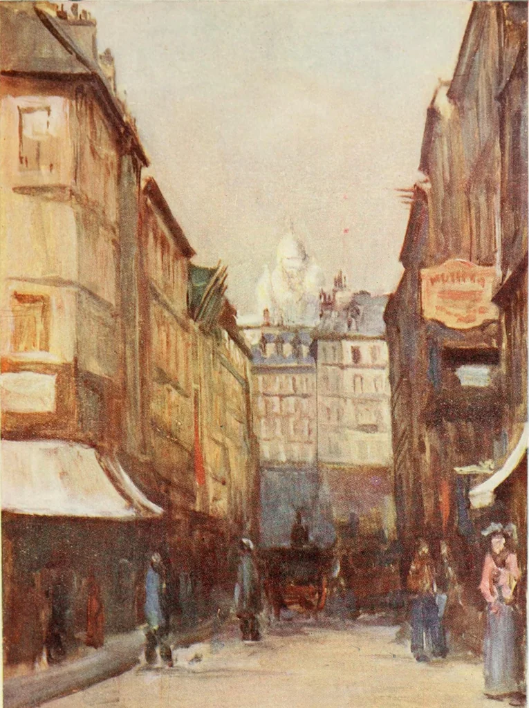 An illustration from Paris and its story, by T. Okey; illustrated by Katherine Kimball & O. F. M. Ward, 1904, leaf 408