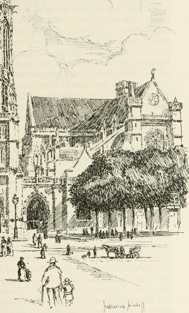 An illustration from Paris and its story, by T. Okey; illustrated by Katherine Kimball & O. F. M. Ward, 1904, leaf 80