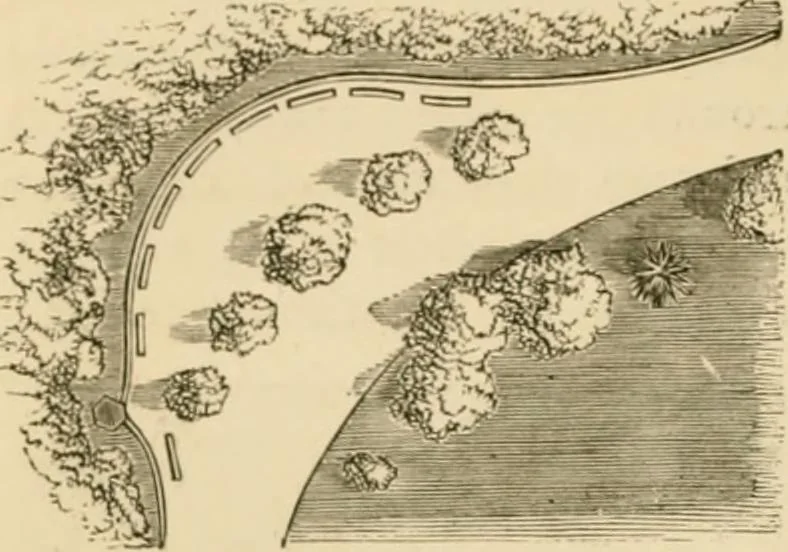An illustration from The parks and gardens of Paris, considered in relation to the wants of other cities and of the public and private gardens; being notes on a study of Paris gardens, 1878, leaf 147