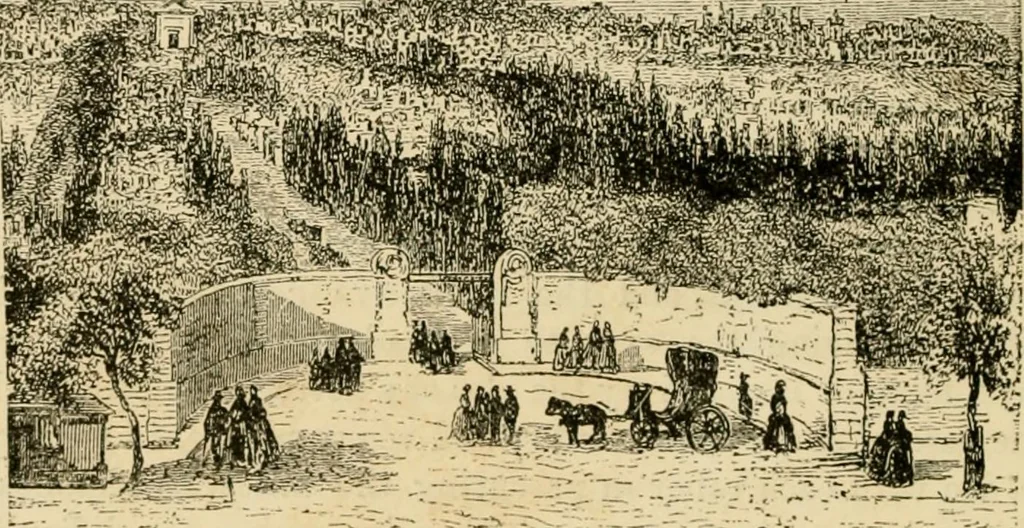 An illustration from The parks and gardens of Paris, considered in relation to the wants of other cities and of the public and private gardens; being notes on a study of Paris gardens, 1878, leaf 215