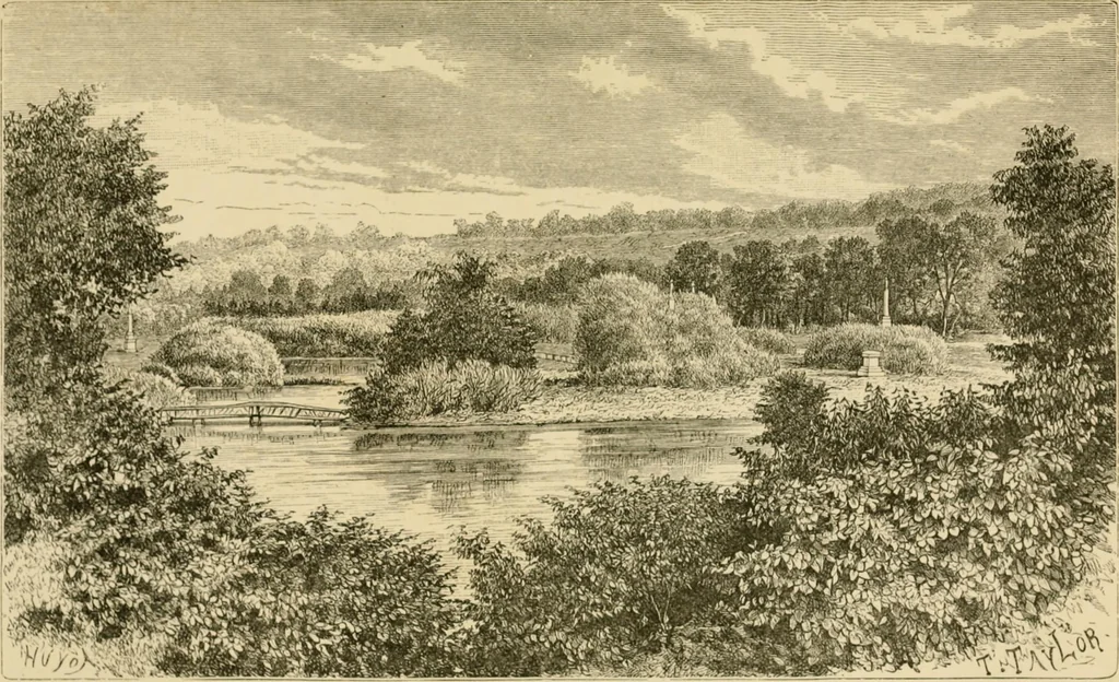 An illustration from The parks and gardens of Paris, considered in relation to the wants of other cities and of the public and private gardens; being notes on a study of Paris gardens, 1878, leaf 216