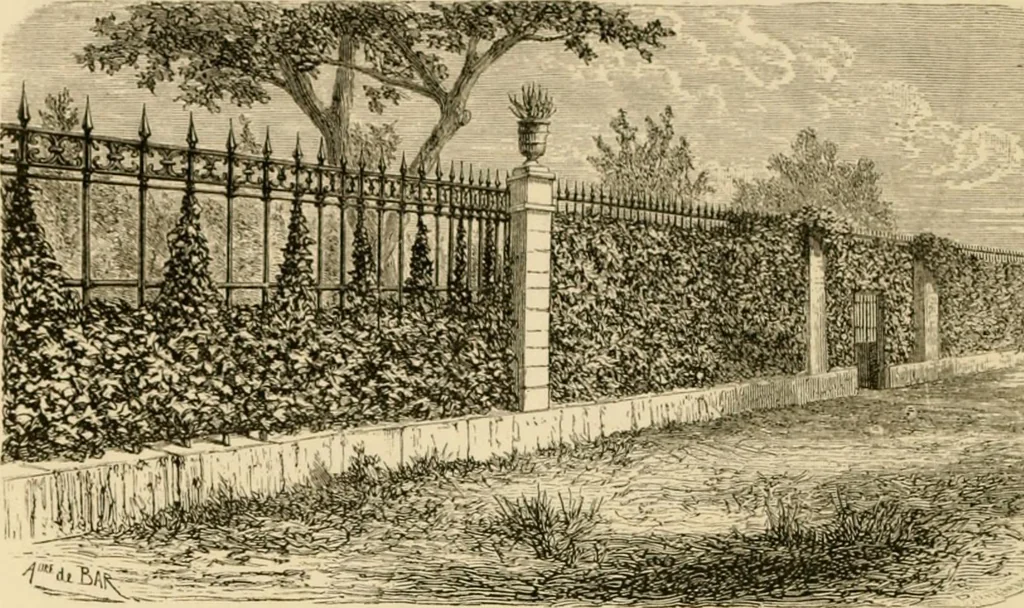 An illustration from The parks and gardens of Paris, considered in relation to the wants of other cities and of the public and private gardens; being notes on a study of Paris gardens, 1878, leaf 223