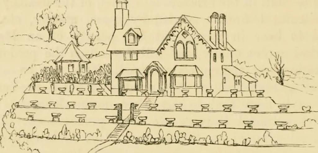 An illustration from The parks and gardens of Paris, considered in relation to the wants of other cities and of the public and private gardens; being notes on a study of Paris gardens, 1878, leaf 241