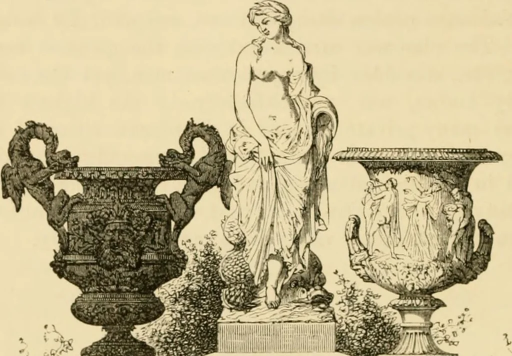 An illustration from The parks and gardens of Paris, considered in relation to the wants of other cities and of the public and private gardens; being notes on a study of Paris gardens, 1878, leaf 243