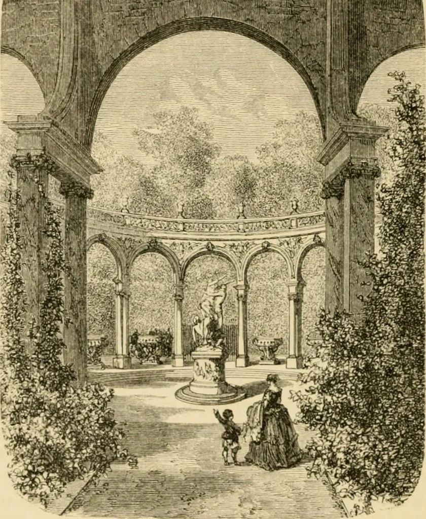 An illustration from The parks and gardens of Paris, considered in relation to the wants of other cities and of the public and private gardens; being notes on a study of Paris gardens, 1878, leaf 245