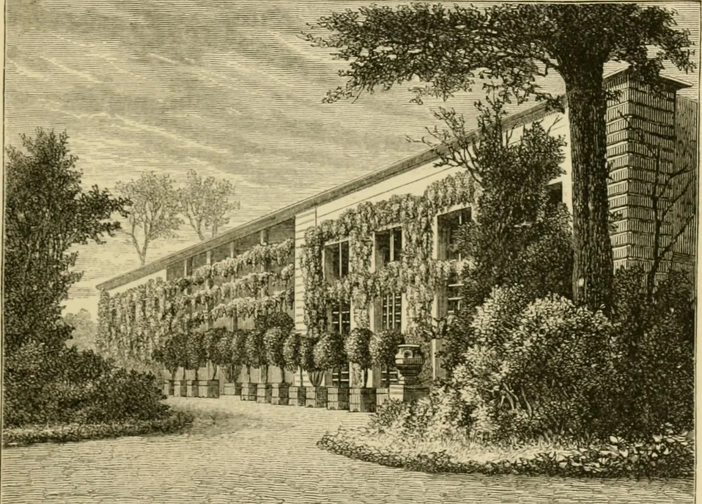 An illustration from The parks and gardens of Paris, considered in relation to the wants of other cities and of the public and private gardens; being notes on a study of Paris gardens, 1878, leaf 252