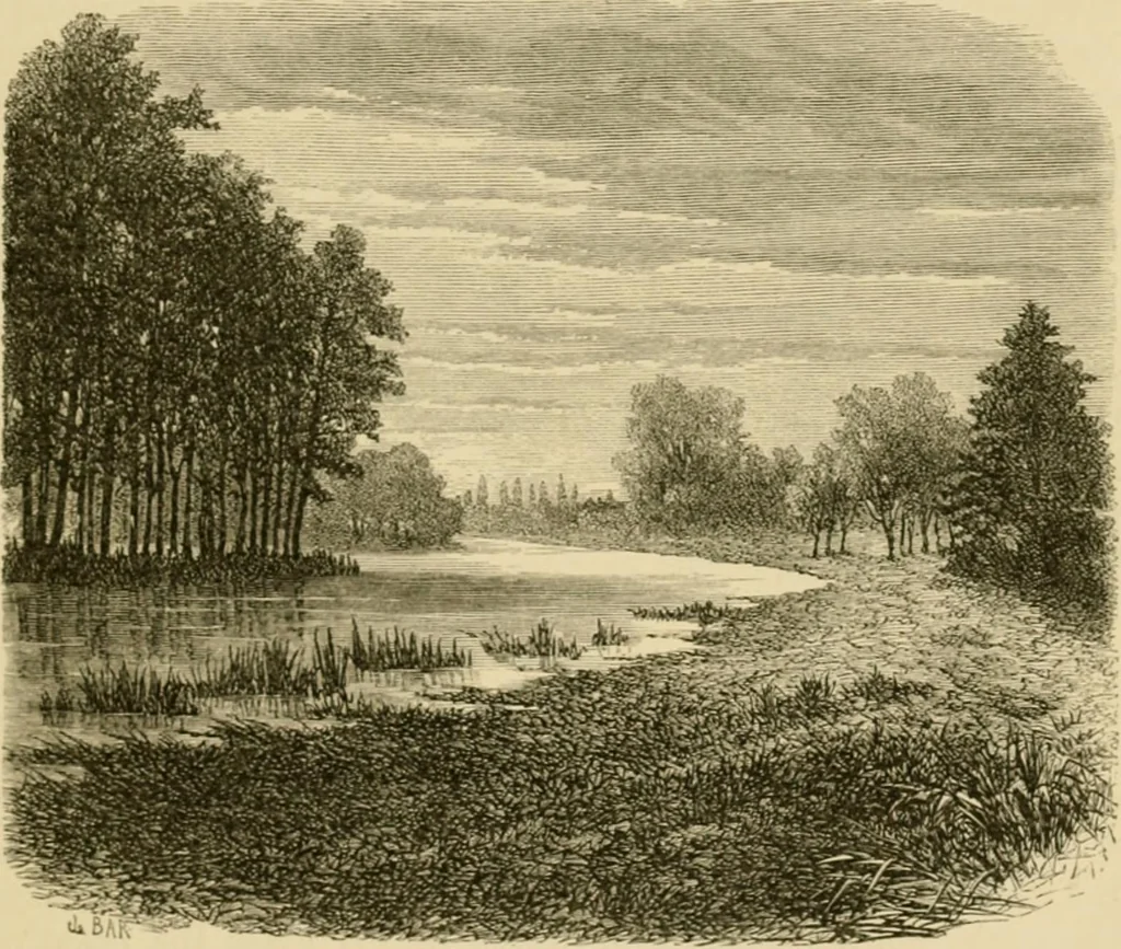 An illustration from The parks and gardens of Paris, considered in relation to the wants of other cities and of the public and private gardens; being notes on a study of Paris gardens, 1878, leaf 44