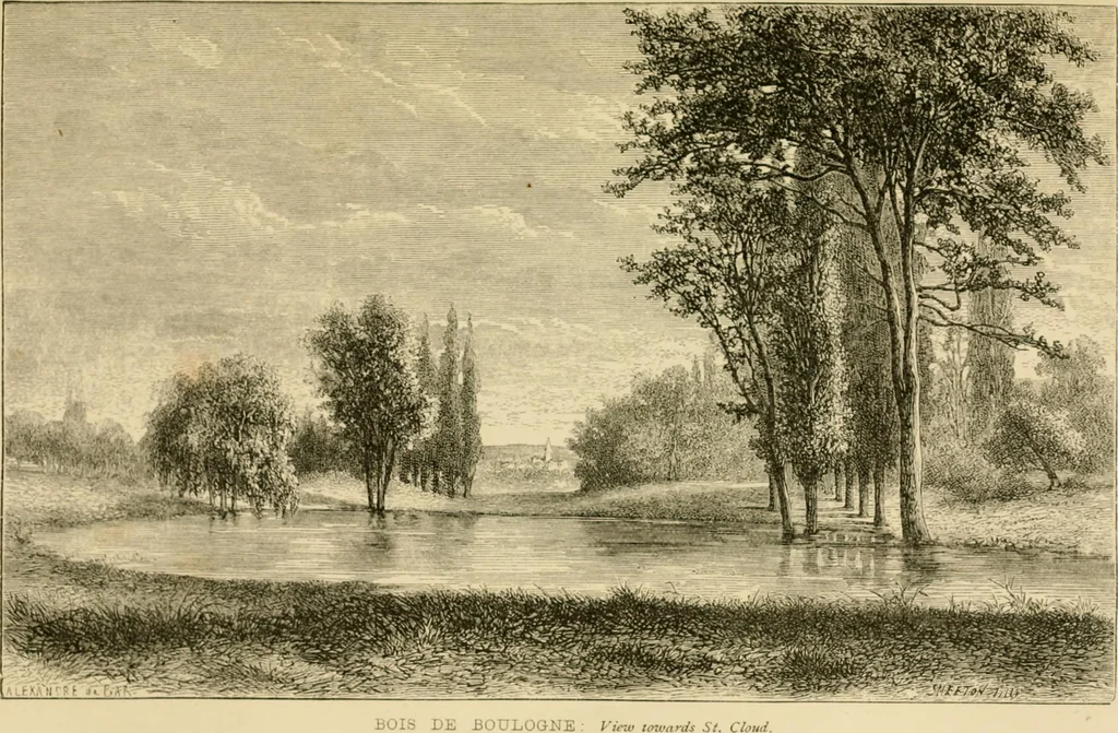 An illustration from The parks and gardens of Paris, considered in relation to the wants of other cities and of the public and private gardens; being notes on a study of Paris gardens, 1878, leaf 46