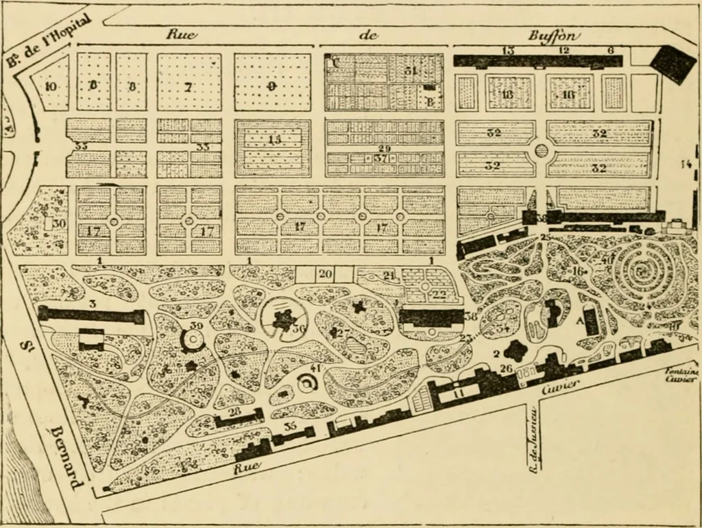 An illustration from The parks and gardens of Paris, considered in relation to the wants of other cities and of the public and private gardens; being notes on a study of Paris gardens, 1878, leaf 77