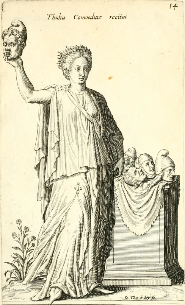 An illustration from Parnassvs cum imaginibus mvsarvm deorumq[ue] praesidum Hippocrenes : omnia depicta sunt, & distichis latinis illustrata, 1601, leaf 52