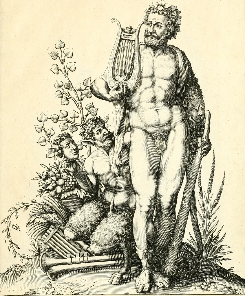 An illustration from Parnassvs cum imaginibus mvsarvm deorumq[ue] praesidum Hippocrenes : omnia depicta sunt, & distichis latinis illustrata, 1601, leaf 56