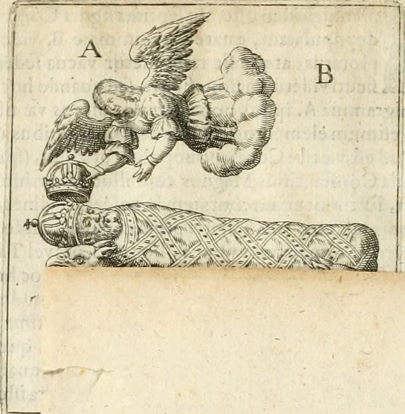 An illustration from Parnassvs cum imaginibus mvsarvm deorumq[ue] praesidum Hippocrenes : omnia depicta sunt, & distichis latinis illustrata, 1601, leaf 83