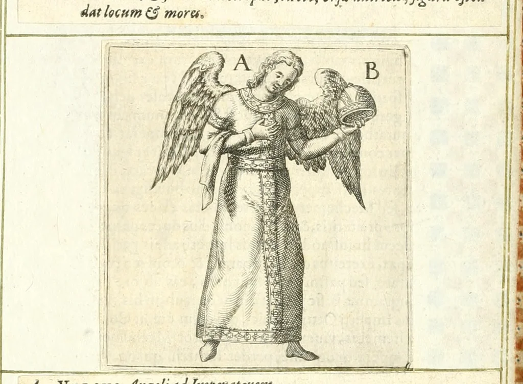 An illustration from Parnassvs cum imaginibus mvsarvm deorumq[ue] praesidum Hippocrenes : omnia depicta sunt, & distichis latinis illustrata, 1601, leaf 84