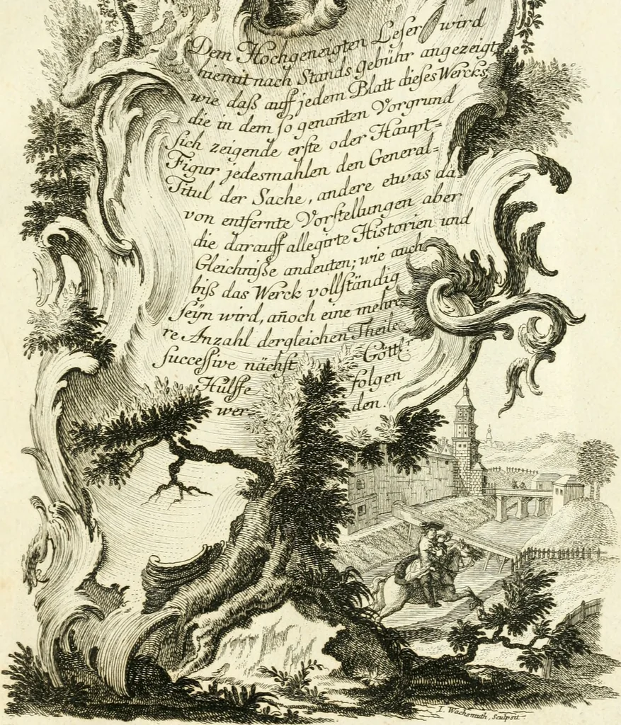 An illustration from Pars I. des berühmten italiänische[n] Ritters Caesaris Ripae, allerley Künsten und Wissenschafften dienlicher Sinnbildern und Gedancken : welchen jedesmahlen eine hierzu taugliche Historia oder Gleichnis beÿgefüget, 1758, leaf 10