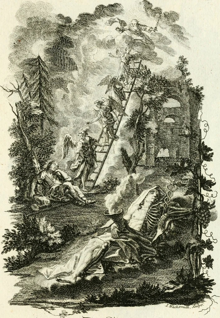 An illustration from Pars I. des berühmten italiänische[n] Ritters Caesaris Ripae, allerley Künsten und Wissenschafften dienlicher Sinnbildern und Gedancken : welchen jedesmahlen eine hierzu taugliche Historia oder Gleichnis beÿgefüget, 1758, leaf 122