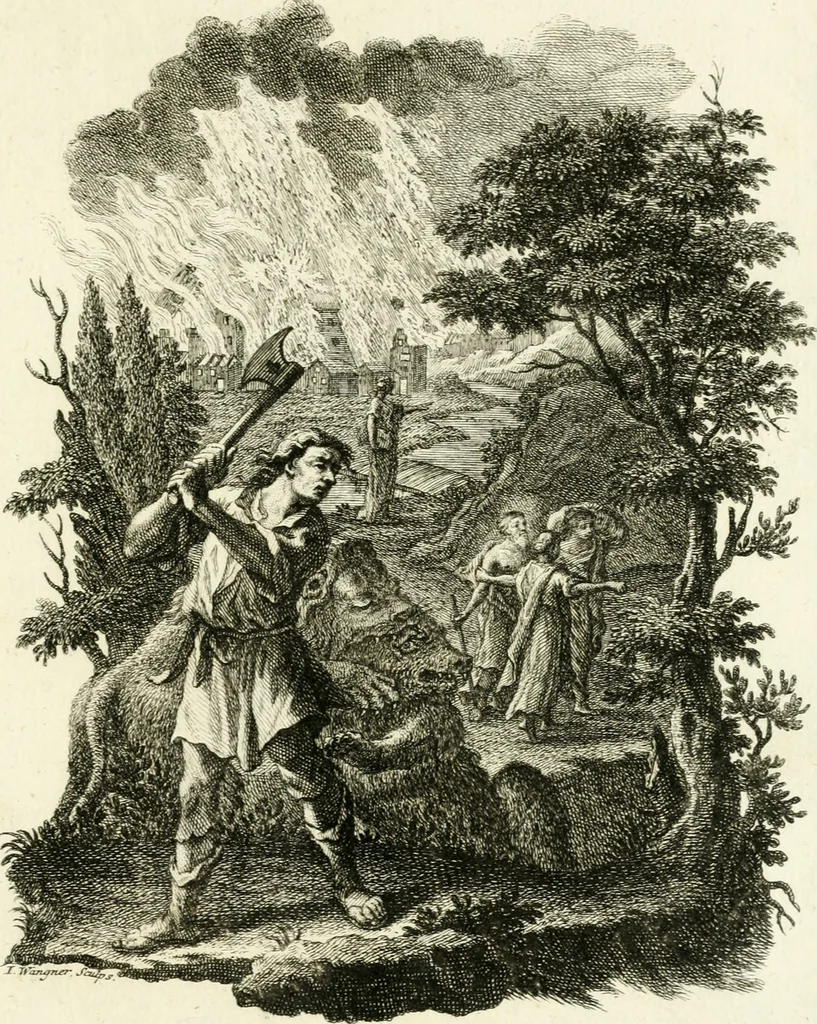 An illustration from Pars I. des berühmten italiänische[n] Ritters Caesaris Ripae, allerley Künsten und Wissenschafften dienlicher Sinnbildern und Gedancken : welchen jedesmahlen eine hierzu taugliche Historia oder Gleichnis beÿgefüget, 1758, leaf 132