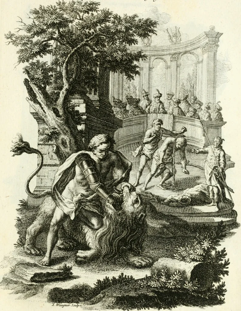 An illustration from Pars I. des berühmten italiänische[n] Ritters Caesaris Ripae, allerley Künsten und Wissenschafften dienlicher Sinnbildern und Gedancken : welchen jedesmahlen eine hierzu taugliche Historia oder Gleichnis beÿgefüget, 1758, leaf 148