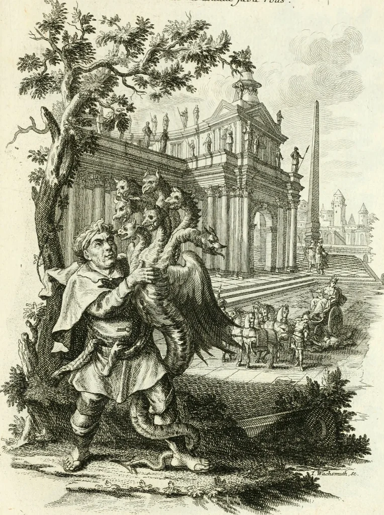 An illustration from Pars I. des berühmten italiänische[n] Ritters Caesaris Ripae, allerley Künsten und Wissenschafften dienlicher Sinnbildern und Gedancken : welchen jedesmahlen eine hierzu taugliche Historia oder Gleichnis beÿgefüget, 1758, leaf 152