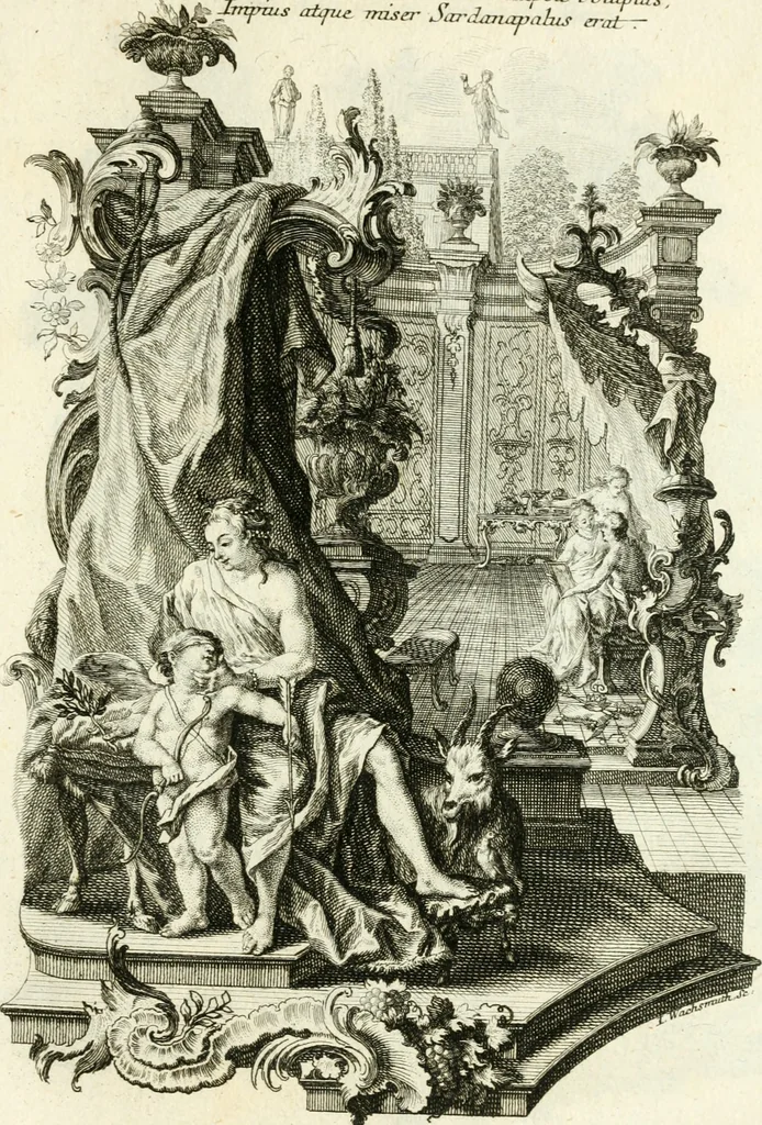 An illustration from Pars I. des berühmten italiänische[n] Ritters Caesaris Ripae, allerley Künsten und Wissenschafften dienlicher Sinnbildern und Gedancken : welchen jedesmahlen eine hierzu taugliche Historia oder Gleichnis beÿgefüget, 1758, leaf 156