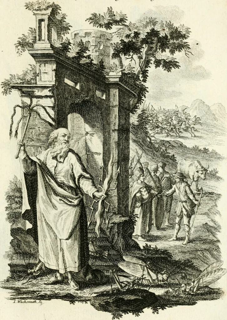 An illustration from Pars I. des berühmten italiänische[n] Ritters Caesaris Ripae, allerley Künsten und Wissenschafften dienlicher Sinnbildern und Gedancken : welchen jedesmahlen eine hierzu taugliche Historia oder Gleichnis beÿgefüget, 1758, leaf 158