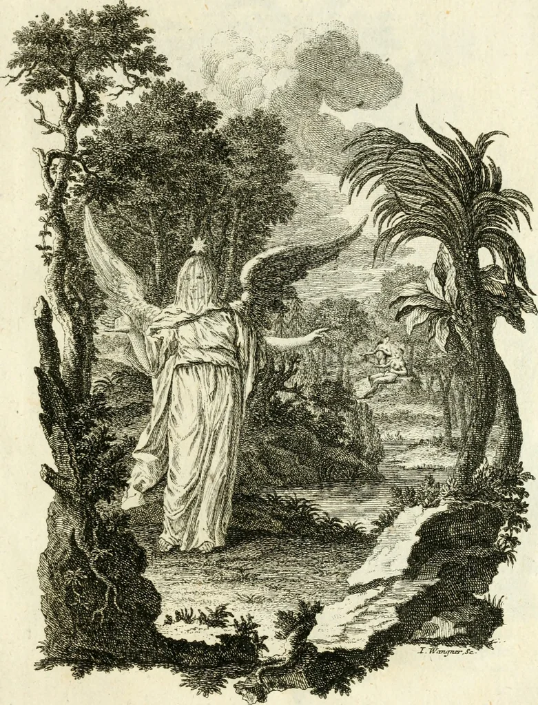 An illustration from Pars I. des berühmten italiänische[n] Ritters Caesaris Ripae, allerley Künsten und Wissenschafften dienlicher Sinnbildern und Gedancken : welchen jedesmahlen eine hierzu taugliche Historia oder Gleichnis beÿgefüget, 1758, leaf 16