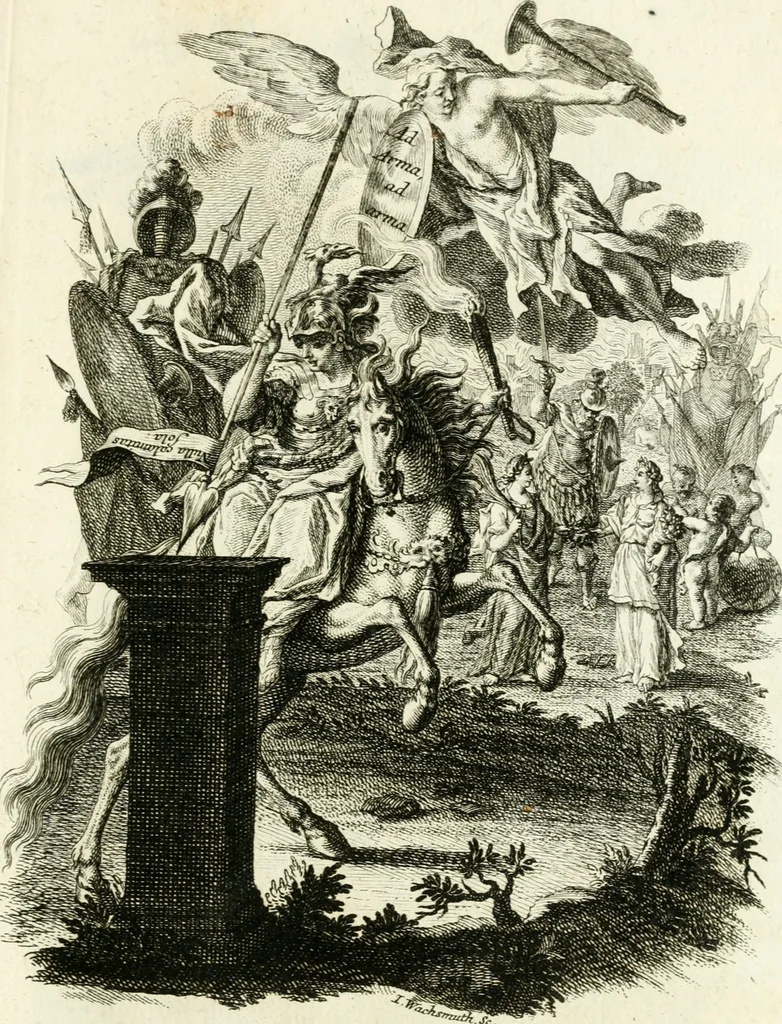 An illustration from Pars I. des berühmten italiänische[n] Ritters Caesaris Ripae, allerley Künsten und Wissenschafften dienlicher Sinnbildern und Gedancken : welchen jedesmahlen eine hierzu taugliche Historia oder Gleichnis beÿgefüget, 1758, leaf 160