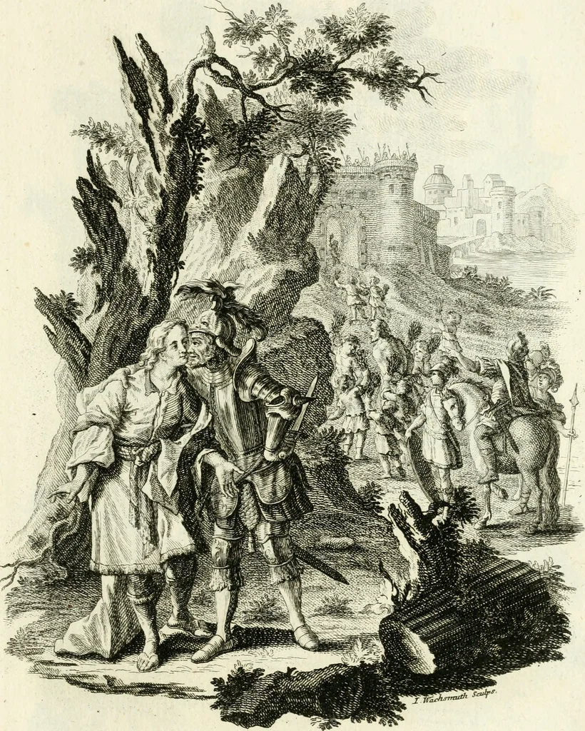 An illustration from Pars I. des berühmten italiänische[n] Ritters Caesaris Ripae, allerley Künsten und Wissenschafften dienlicher Sinnbildern und Gedancken : welchen jedesmahlen eine hierzu taugliche Historia oder Gleichnis beÿgefüget, 1758, leaf 166