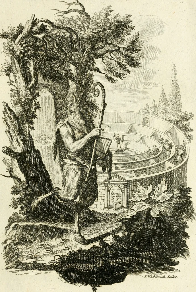 An illustration from Pars I. des berühmten italiänische[n] Ritters Caesaris Ripae, allerley Künsten und Wissenschafften dienlicher Sinnbildern und Gedancken : welchen jedesmahlen eine hierzu taugliche Historia oder Gleichnis beÿgefüget, 1758, leaf 18