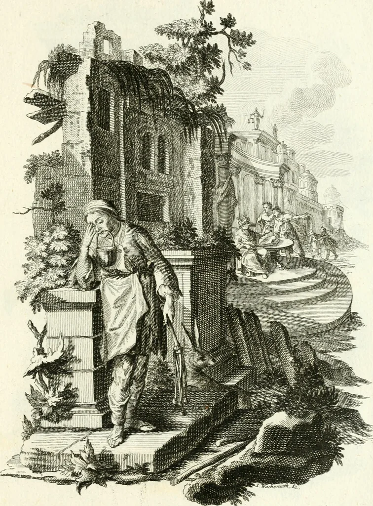 An illustration from Pars I. des berühmten italiänische[n] Ritters Caesaris Ripae, allerley Künsten und Wissenschafften dienlicher Sinnbildern und Gedancken : welchen jedesmahlen eine hierzu taugliche Historia oder Gleichnis beÿgefüget, 1758, leaf 204