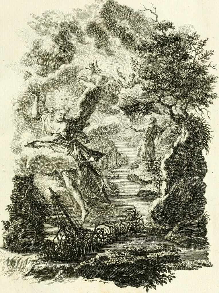 An illustration from Pars I. des berühmten italiänische[n] Ritters Caesaris Ripae, allerley Künsten und Wissenschafften dienlicher Sinnbildern und Gedancken : welchen jedesmahlen eine hierzu taugliche Historia oder Gleichnis beÿgefüget, 1758, leaf 22