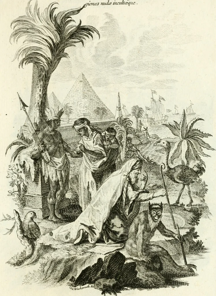 An illustration from Pars I. des berühmten italiänische[n] Ritters Caesaris Ripae, allerley Künsten und Wissenschafften dienlicher Sinnbildern und Gedancken : welchen jedesmahlen eine hierzu taugliche Historia oder Gleichnis beÿgefüget, 1758, leaf 234