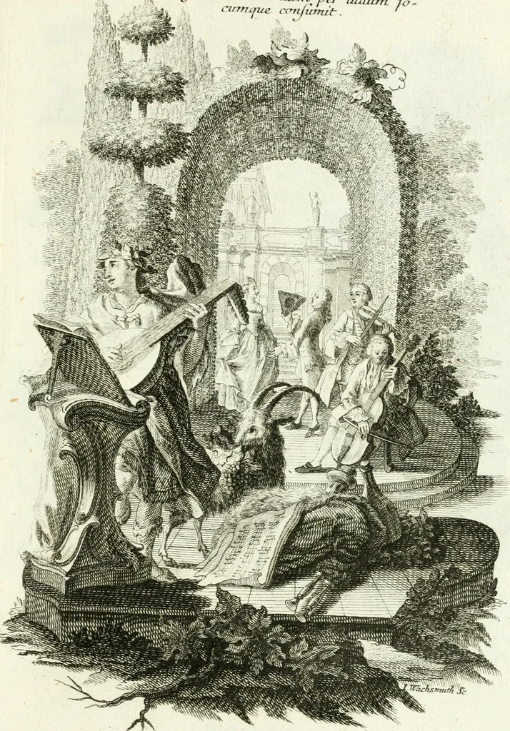 An illustration from Pars I. des berühmten italiänische[n] Ritters Caesaris Ripae, allerley Künsten und Wissenschafften dienlicher Sinnbildern und Gedancken : welchen jedesmahlen eine hierzu taugliche Historia oder Gleichnis beÿgefüget, 1758, leaf 238
