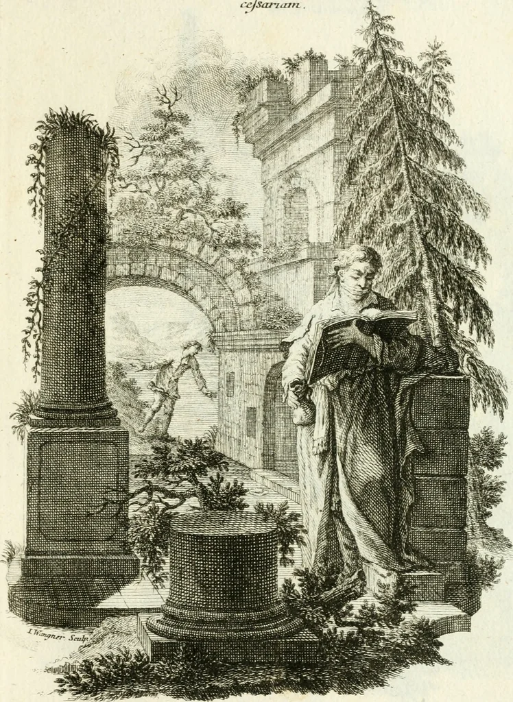 An illustration from Pars I. des berühmten italiänische[n] Ritters Caesaris Ripae, allerley Künsten und Wissenschafften dienlicher Sinnbildern und Gedancken : welchen jedesmahlen eine hierzu taugliche Historia oder Gleichnis beÿgefüget, 1758, leaf 244
