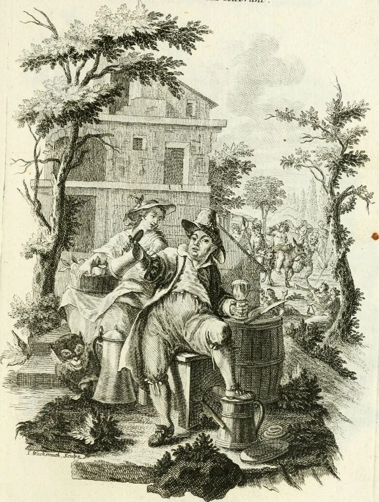 An illustration from Pars I. des berühmten italiänische[n] Ritters Caesaris Ripae, allerley Künsten und Wissenschafften dienlicher Sinnbildern und Gedancken : welchen jedesmahlen eine hierzu taugliche Historia oder Gleichnis beÿgefüget, 1758, leaf 250