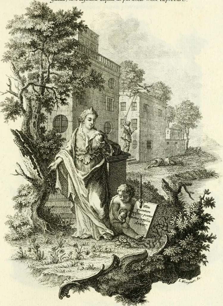 An illustration from Pars I. des berühmten italiänische[n] Ritters Caesaris Ripae, allerley Künsten und Wissenschafften dienlicher Sinnbildern und Gedancken : welchen jedesmahlen eine hierzu taugliche Historia oder Gleichnis beÿgefüget, 1758, leaf 264