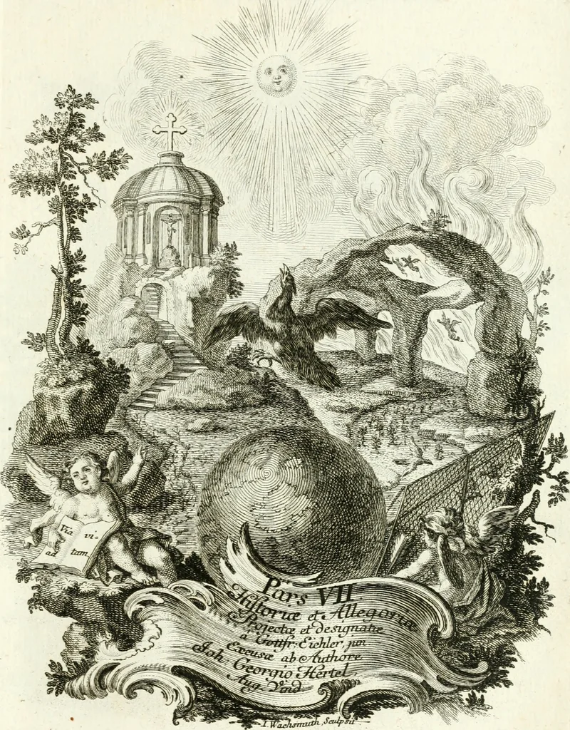 An illustration from Pars I. des berühmten italiänische[n] Ritters Caesaris Ripae, allerley Künsten und Wissenschafften dienlicher Sinnbildern und Gedancken : welchen jedesmahlen eine hierzu taugliche Historia oder Gleichnis beÿgefüget, 1758, leaf 272