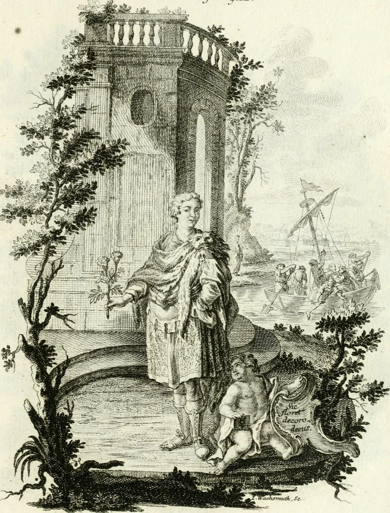 An illustration from Pars I. des berühmten italiänische[n] Ritters Caesaris Ripae, allerley Künsten und Wissenschafften dienlicher Sinnbildern und Gedancken : welchen jedesmahlen eine hierzu taugliche Historia oder Gleichnis beÿgefüget, 1758, leaf 276