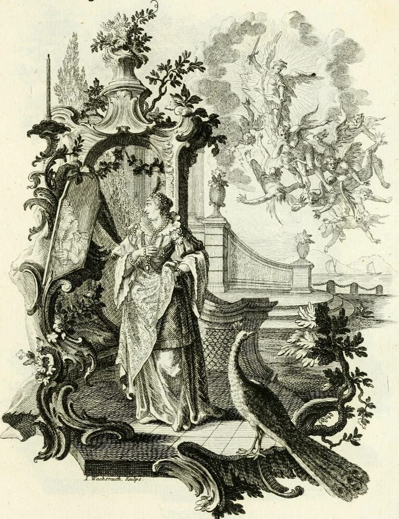 An illustration from Pars I. des berühmten italiänische[n] Ritters Caesaris Ripae, allerley Künsten und Wissenschafften dienlicher Sinnbildern und Gedancken : welchen jedesmahlen eine hierzu taugliche Historia oder Gleichnis beÿgefüget, 1758, leaf 282