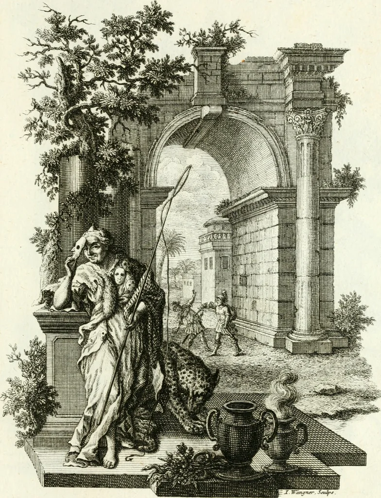 An illustration from Pars I. des berühmten italiänische[n] Ritters Caesaris Ripae, allerley Künsten und Wissenschafften dienlicher Sinnbildern und Gedancken : welchen jedesmahlen eine hierzu taugliche Historia oder Gleichnis beÿgefüget, 1758, leaf 284