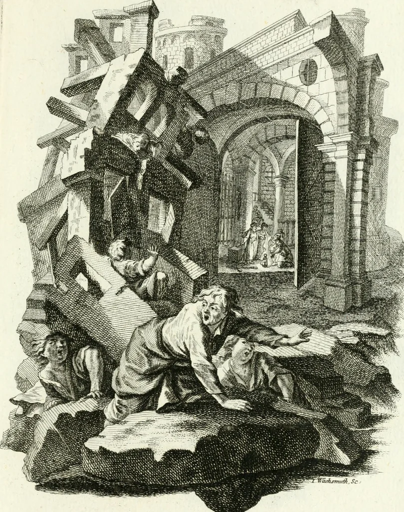 An illustration from Pars I. des berühmten italiänische[n] Ritters Caesaris Ripae, allerley Künsten und Wissenschafften dienlicher Sinnbildern und Gedancken : welchen jedesmahlen eine hierzu taugliche Historia oder Gleichnis beÿgefüget, 1758, leaf 300