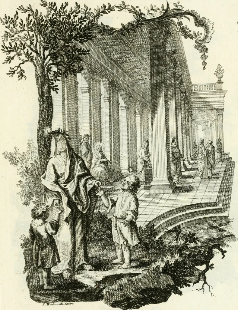 An illustration from Pars I. des berühmten italiänische[n] Ritters Caesaris Ripae, allerley Künsten und Wissenschafften dienlicher Sinnbildern und Gedancken : welchen jedesmahlen eine hierzu taugliche Historia oder Gleichnis beÿgefüget, 1758, leaf 306